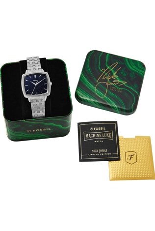 Nick Jonas x Fossil Machine Luxe Silver Watch LE1216 Nick Jonas x Fossil Machine Luxe Silver Watch LE1216