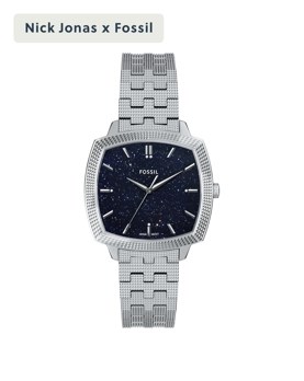 Nick Jonas x Fossil Machine Luxe Silver Watch LE1216