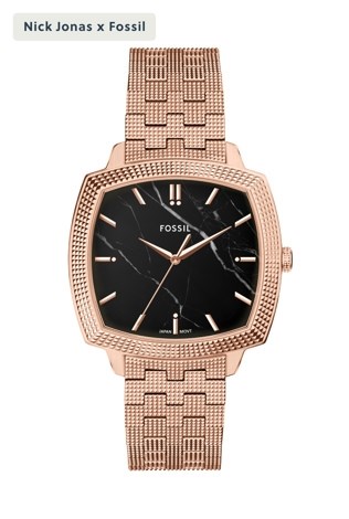 Nick Jonas x Fossil Machine Luxe Rose Gold Watch LE1226