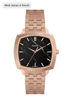 Nick Jonas x Fossil Machine Luxe Gunmetal Ring Watch LE1212