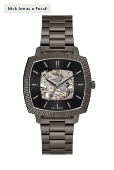 Nick Jonas x Fossil Machine Luxe Gunmetal Ring Watch LE1212