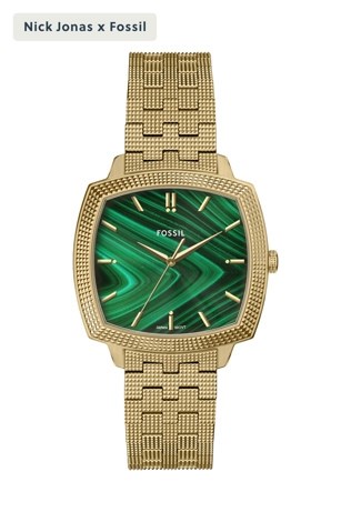 Nick Jonas x Fossil Machine Luxe Gold Watch LE1217