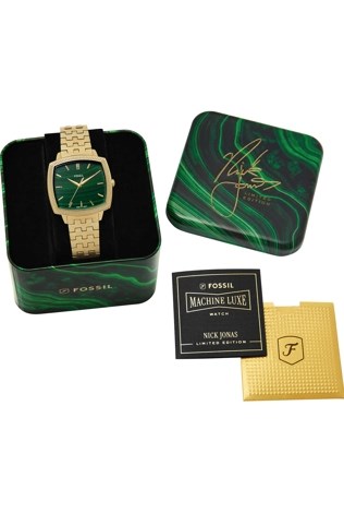 Nick Jonas x Fossil Machine Luxe Gold Watch LE1217