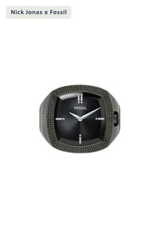 Nick Jonas x Fossil Machine Luxe Gunmetal Ring Watch LE1212