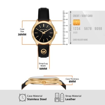 Michael Kors Slim Runway Black Watch MK7482